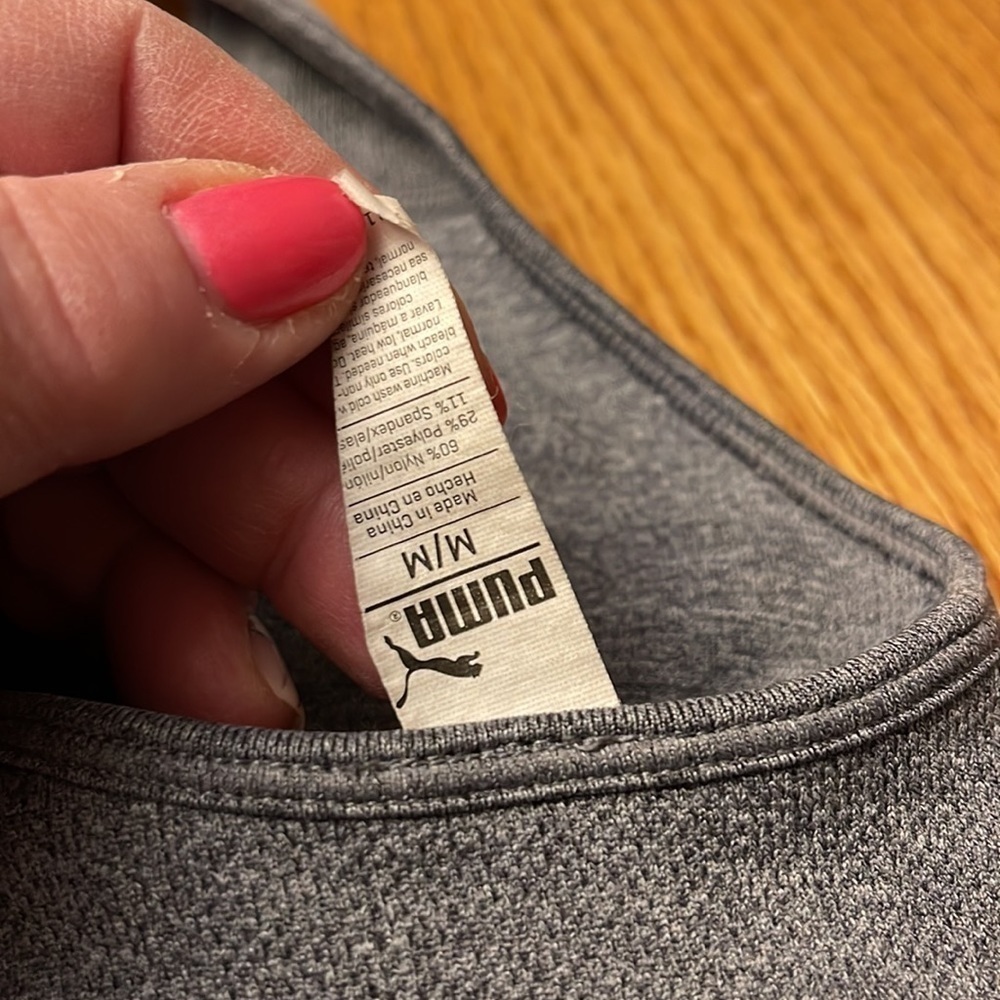 Puma Womens Sports Bra Gray Medium - Picture 2 of 4
